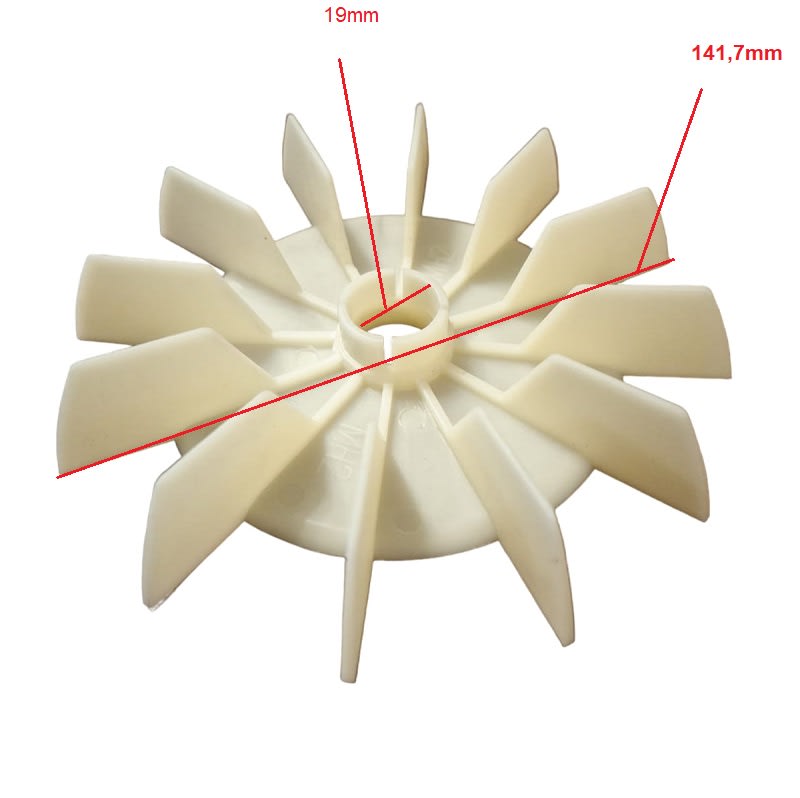 Aspa Ventilador Bomba de agua 141.7mm eje 18.5mm7