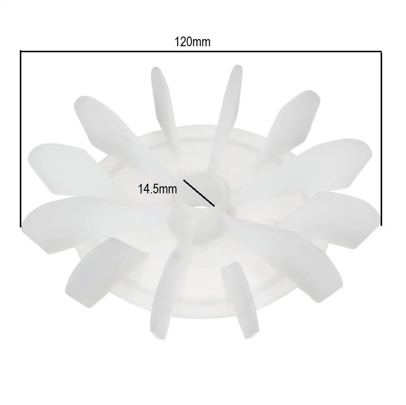 Aspa Ventilador Bomba de Agua 120mm Eje 14.5mm10