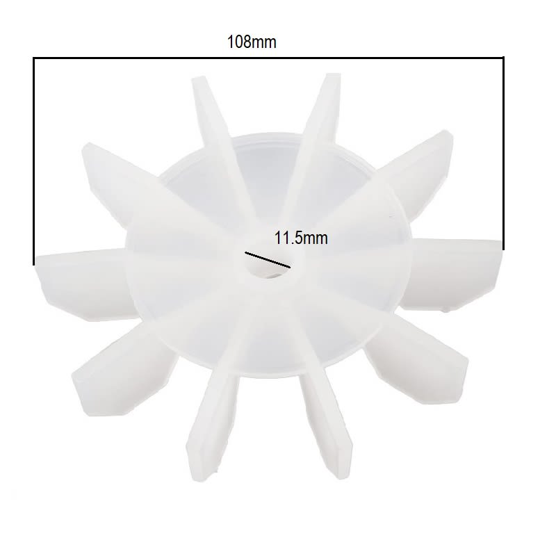 Aspa Ventilador Bomba de Agua 108mm Eje 11.5mm3
