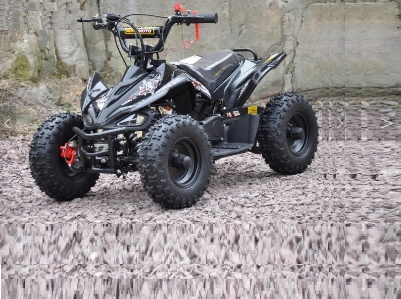 Mini Moto atv 49cc 2T aro 6 Cuadrimoto Negro3