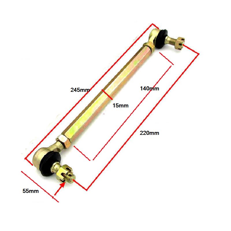 Barra Terminal Dirección EJ-140 L1-220-L2-245 LT-275mm Moto ATV1