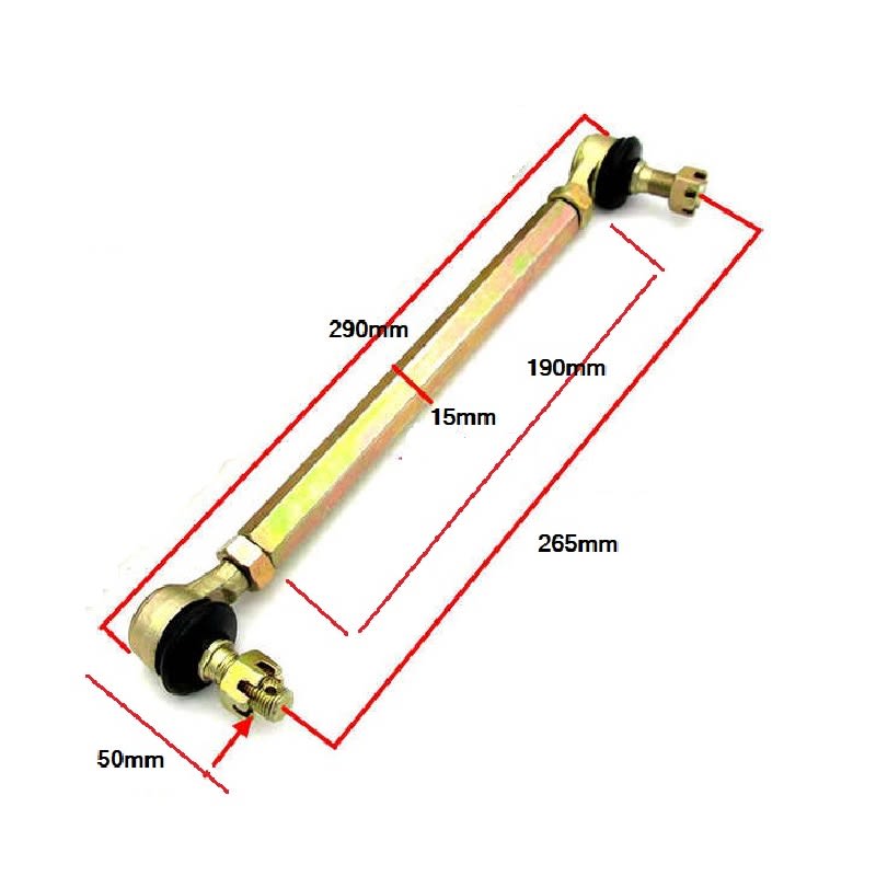 Barra Terminal Dirección EJ-190 L1-265-L2-290 LT-320mm Moto ATV3