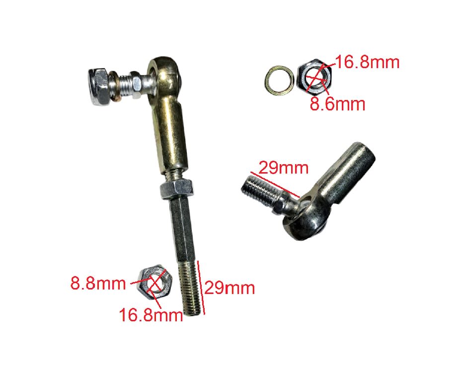 Barra Terminal Dirección EJ-35 L1-135-L2-160 e Hilo 10mm Moto ATV4