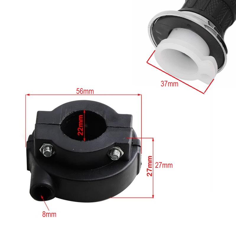 Base Acelerador Recto Plastico para Manillar Cabeza 37mm3