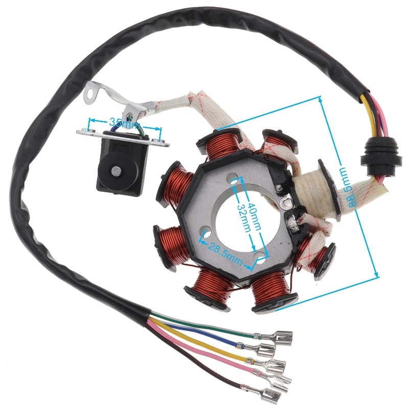 Magneto Estator Motor CG125 3P 7BCH 1BGR-1 5CBL 539g4