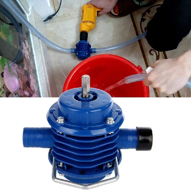 Bomba agua de taladro manual mini autocebante plástico5