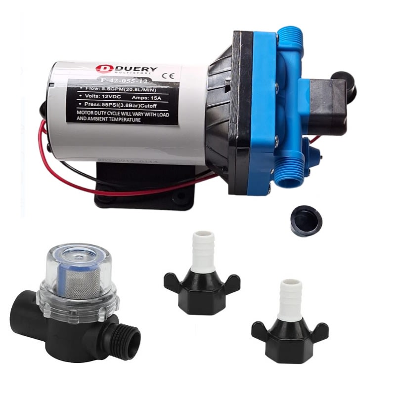 Bomba F42-055-12 12vdc 20.8L/min 55psi/3.8bar 15A Agua1