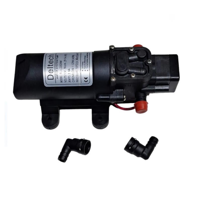 Bomba FL-2202AW 12vdc 4L/m 2.8A 70PSI 360º Agua Achique1