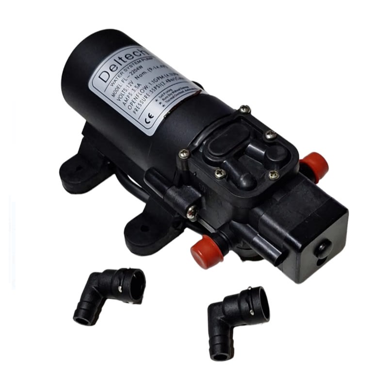 Bomba FL-2204W 12vdc 4.3L/m 35PSI 3.5A 360º Agua Achique3