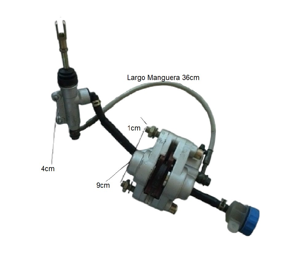 Bomba Freno Trasero G LM36cm Moto ATV, Caliper, Estanque Líquido 13202
