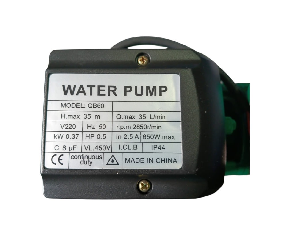 Bomba Periférica Qb60 0.5hp 35L/min 220V 50Hz5