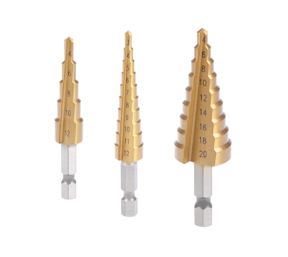 Set Brocas Escalonadas Titanio Paso HSS2