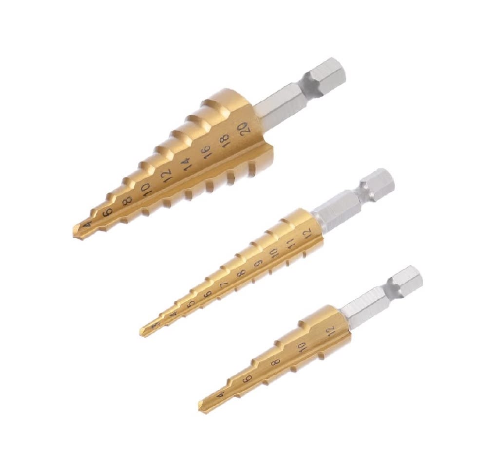 Set Brocas Escalonadas Titanio Paso HSS3