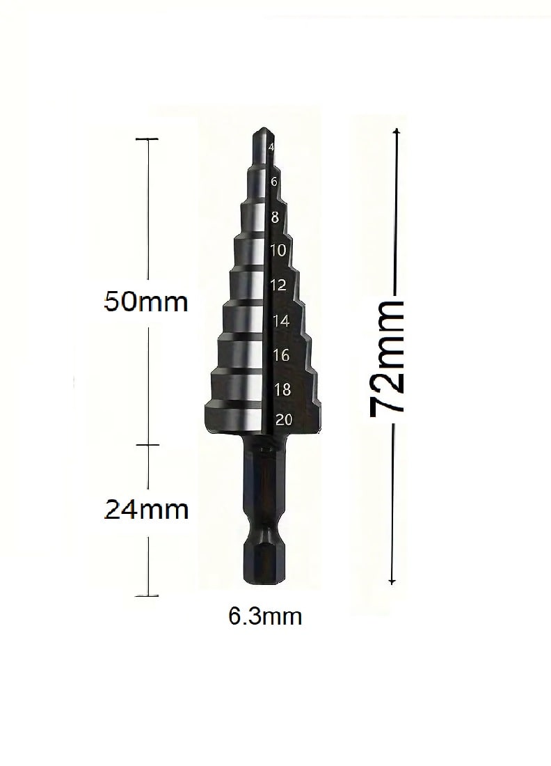 Set 3 Brocas Escalonadas Cobalto con Estuche7