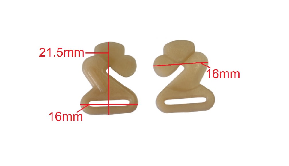 Broche Conector Para Sosten Beige Plastico x 10 Unid.1
