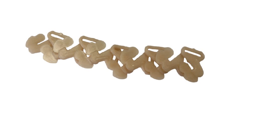 Broche Conector Para Sosten Beige Plastico x 10 Unid.2