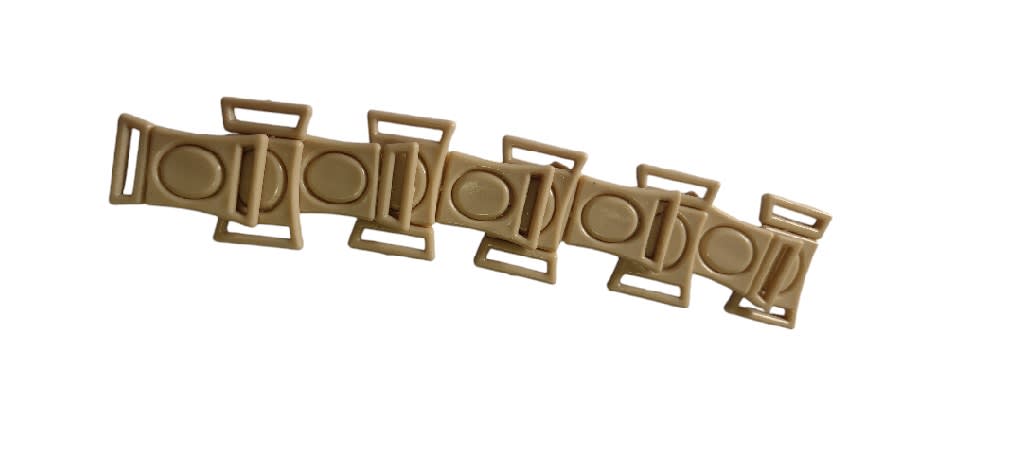 Broche Conector Redondo Para Sosten Beige Plastico x 10 Unid.2