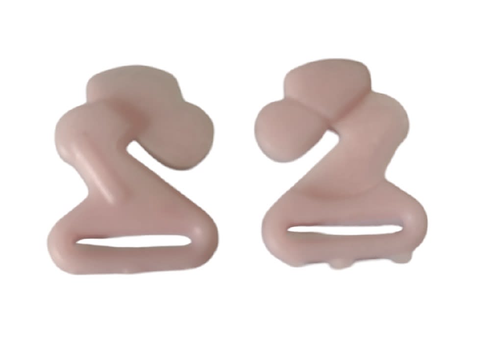 Broche Conector Para Sosten Rosado Plastico x 10 Unid.2