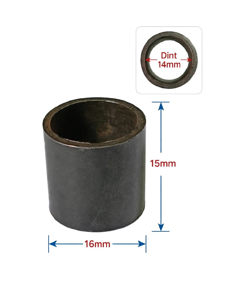 Eje Rueda 180x12mm c/Tuercas y Separadores Mini Moto Cross4