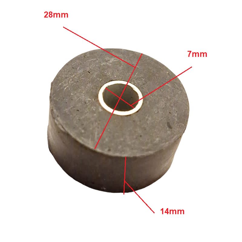 Buje soporte goma 7x28x14mm2