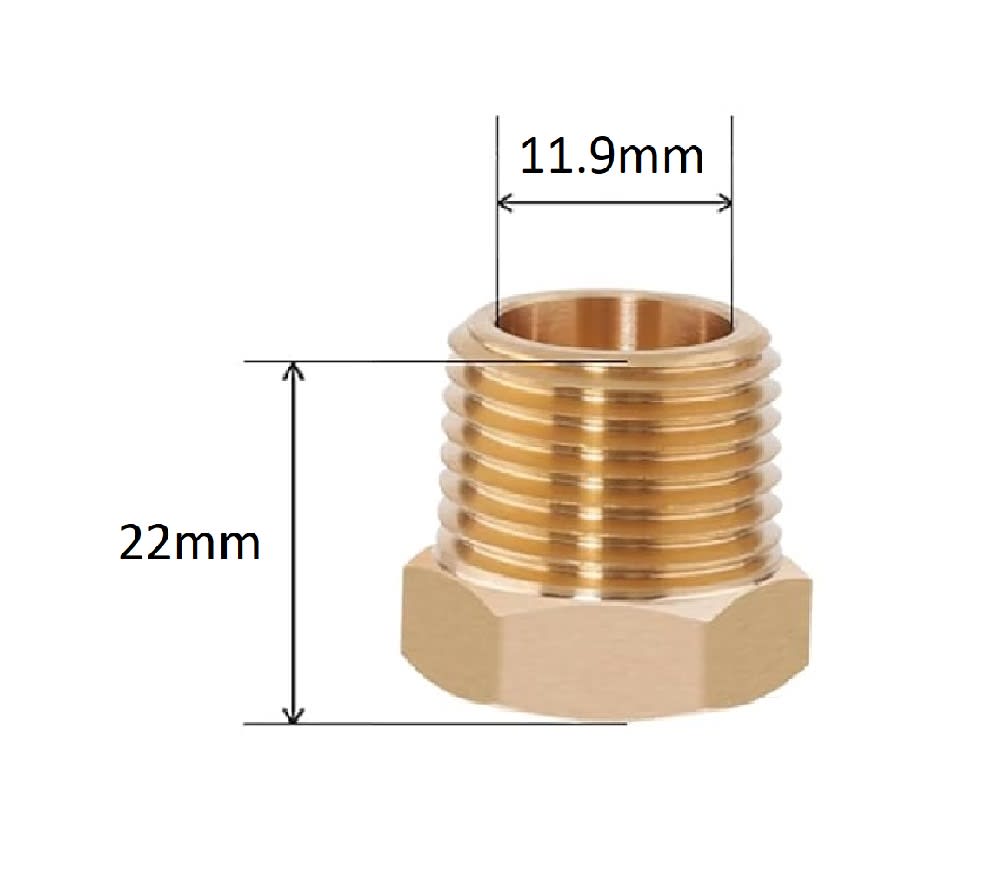 Bushing Reduccion 1/2?HE a 1/4?HI Bronce6