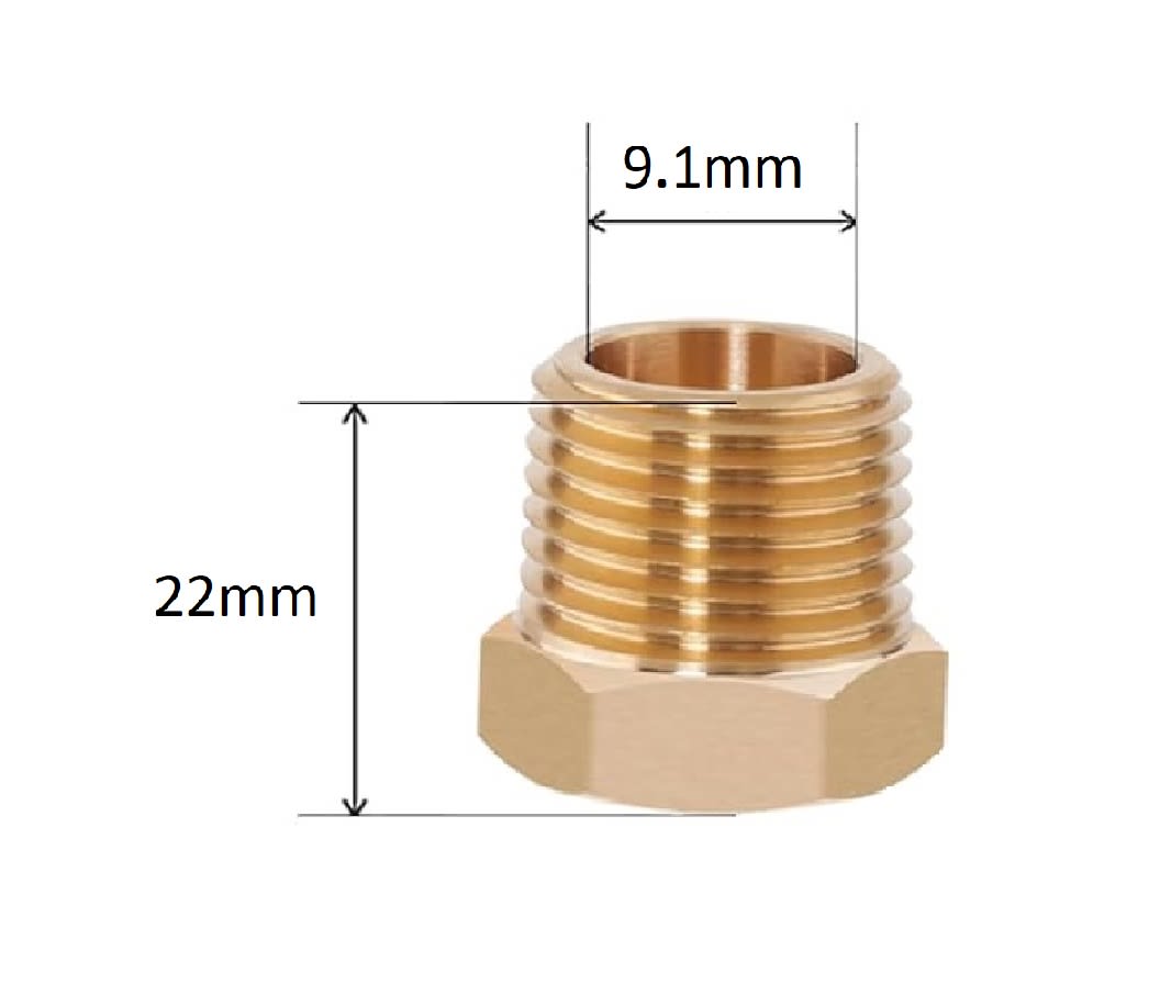 Bushing Reduccion 1/2?HE a 1/8?HI Bronce10