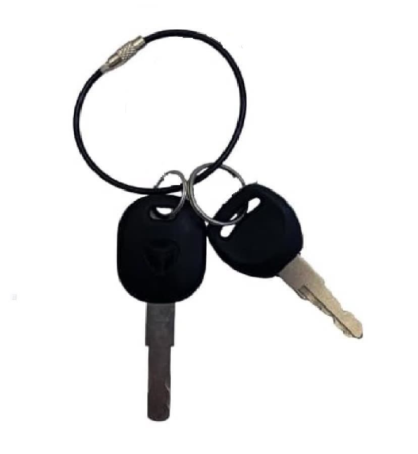 Cable Llavero Acero Inoxidable Seguro 50mm Negro2