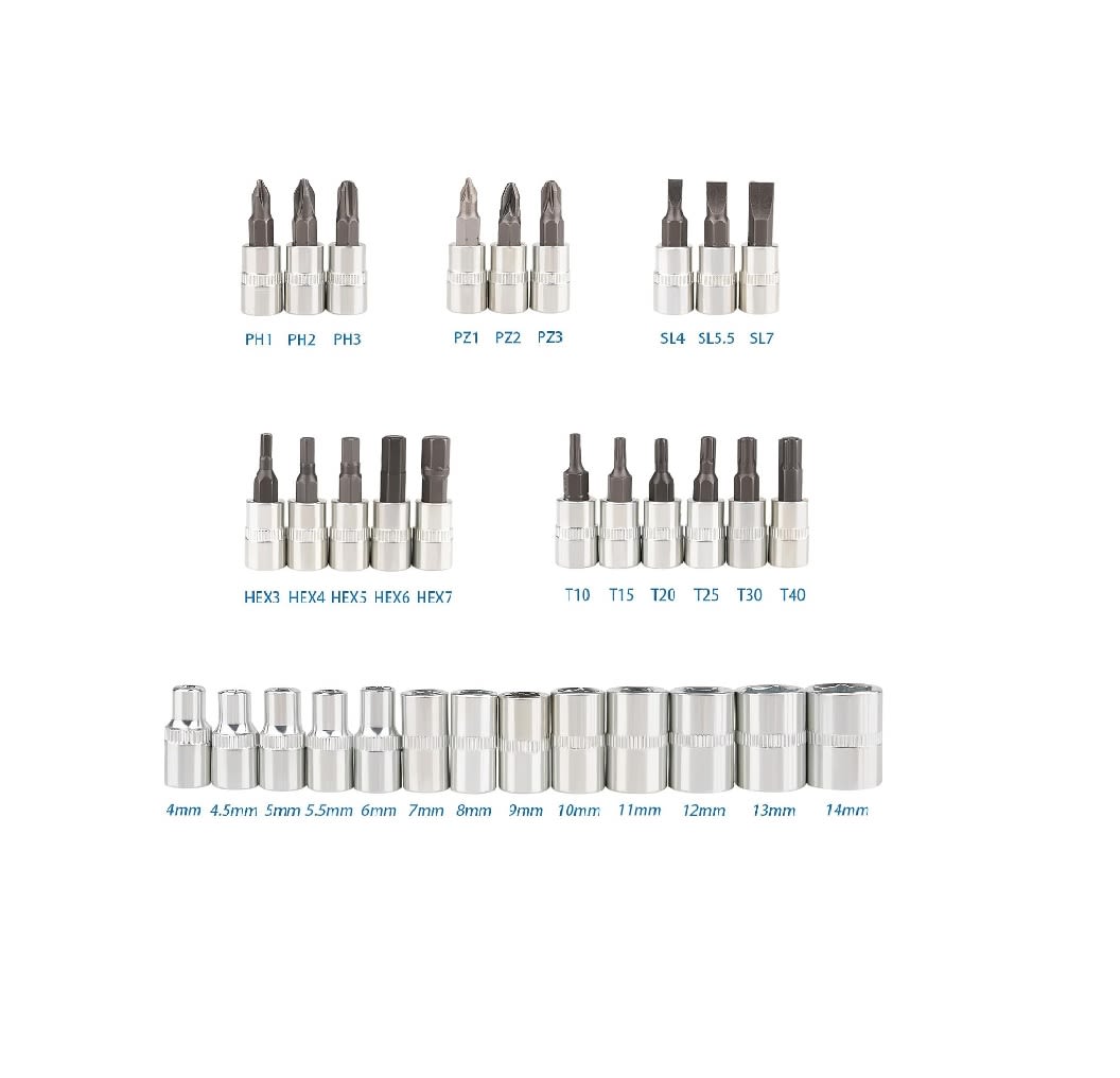 Set Juego Caja Herramientas 46 Piezas Dados Chicharra Negro5