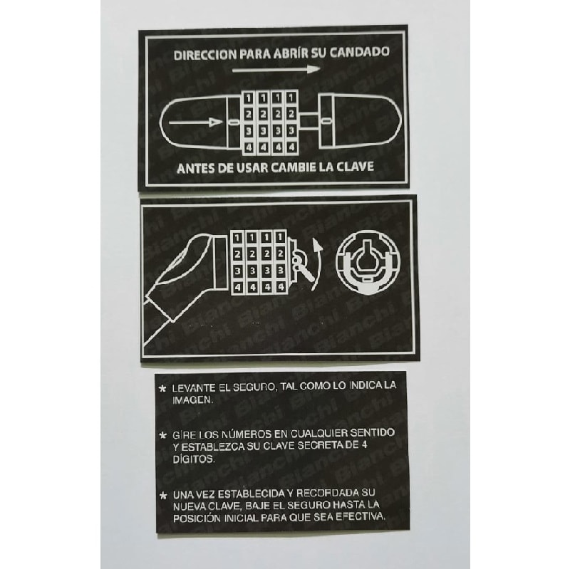 Candado Clave de 4 Digitos Naranjo2