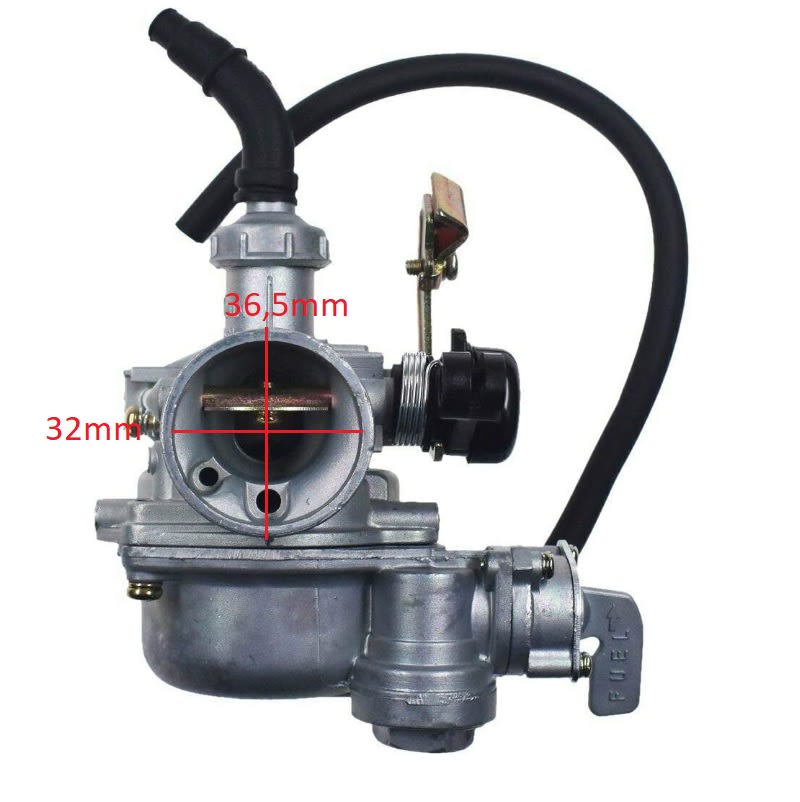 Carburador PZ19 DY100 c/Filtro y Llave de Paso3