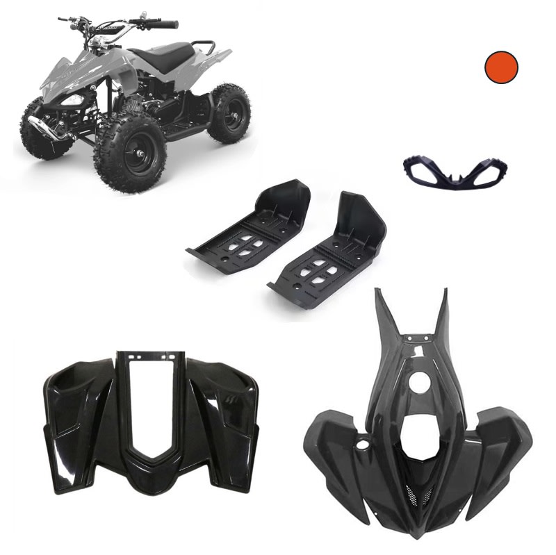 Carcasa Plástica Mini ATV 49cc 2T Naranjo5