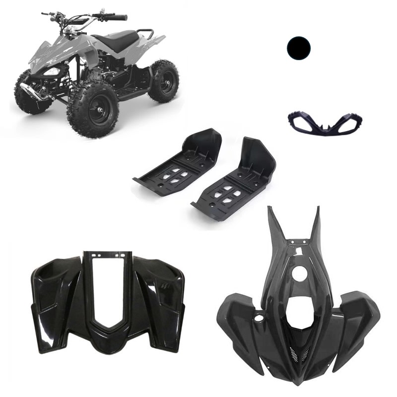 Carcasa Plástica Mini ATV 49cc 2T Negro1