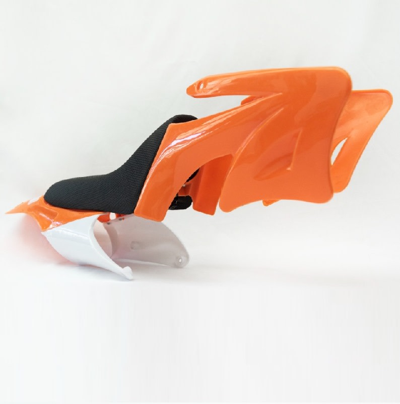 Carcasa Plastica Mini Moto Cross 49cc c/Asiento Color Naranjo6