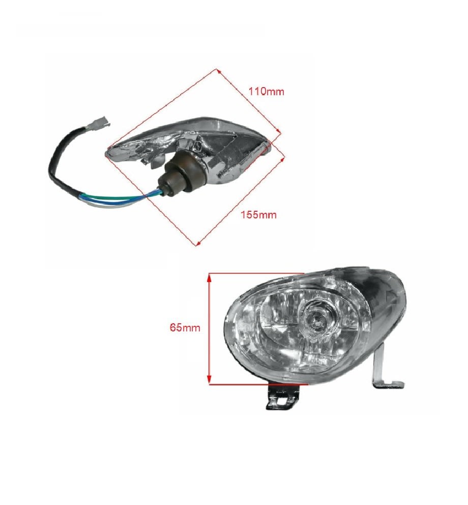 Carcasa Plástica Negro con Asiento y Focos Delanteros ATV 110cc - 125cc8