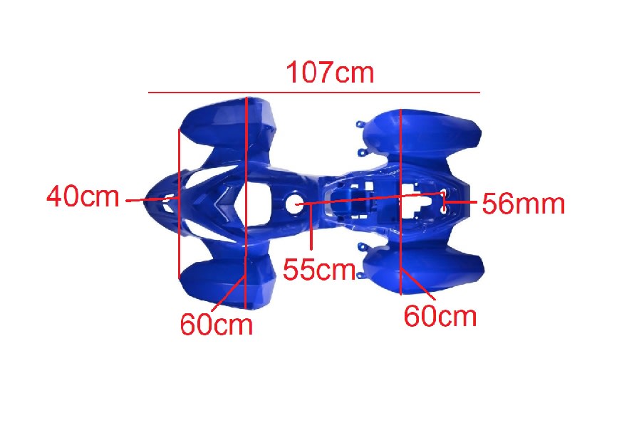 Carcasa Plástica Raptor ATV 110cc Azul5