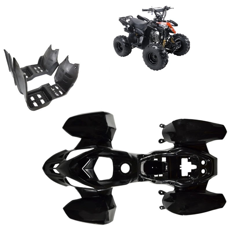 Carcasa Plástica Raptor ATV 110cc Negro3