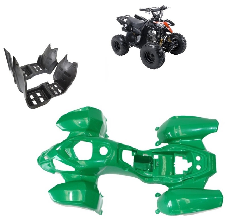 Carcasa Plástica Raptor ATV 110cc Verde2