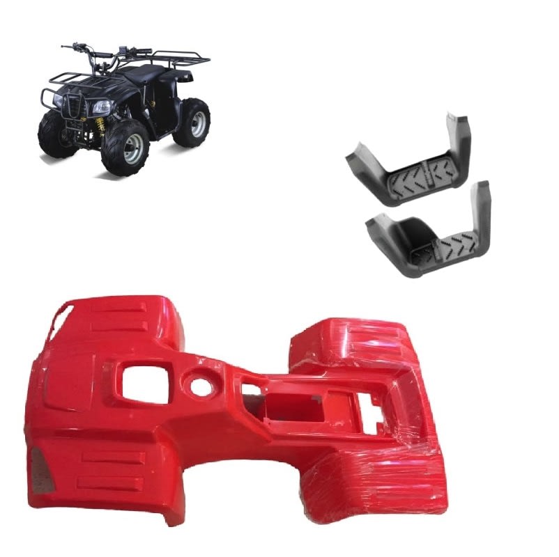 Carcasa Plastica ATV 110cc Hummer Rojo3