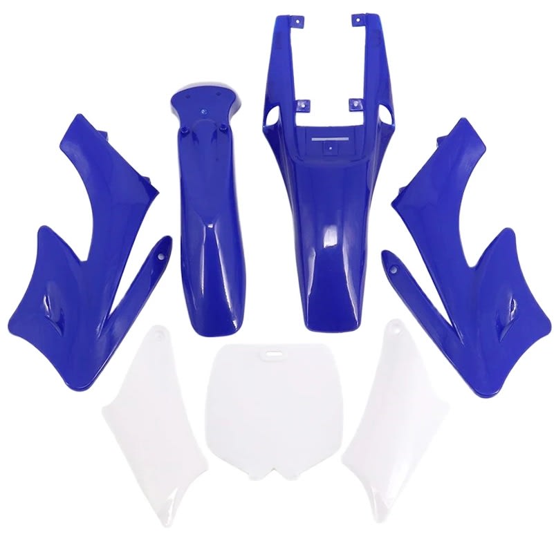 Carcasa Plástica Mini Moto Cross Dirt Bike 47-49cc 2T Azul-Blanco3