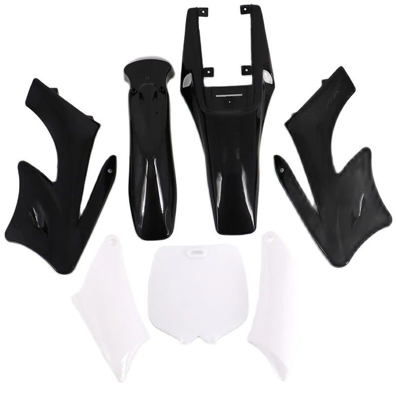 Carcasa Plástica Mini Moto Cross Dirt Bike 47-49cc 2T Negro-Blanco3