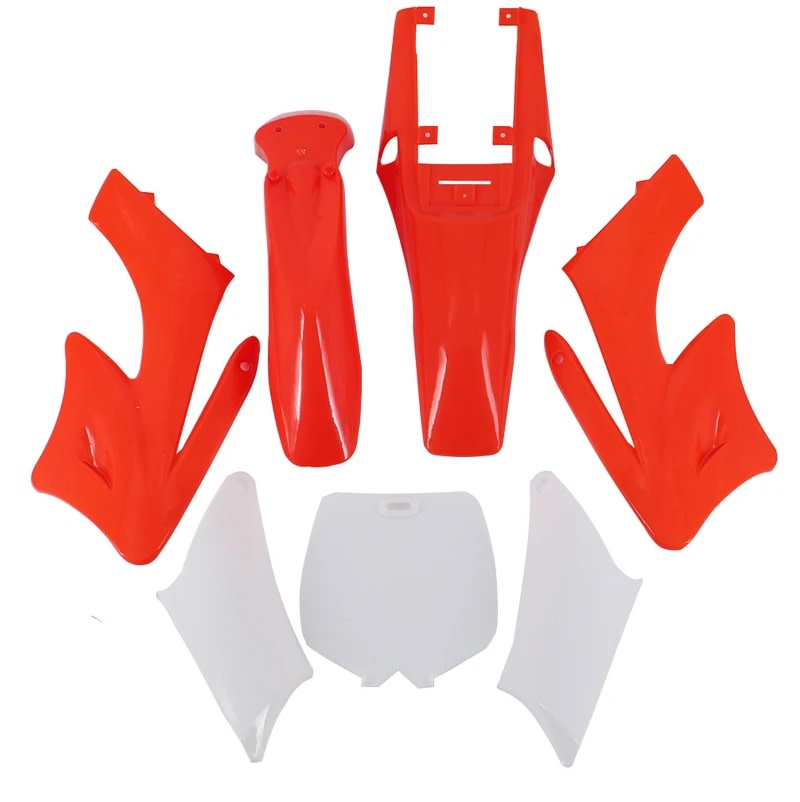 Carcasa Plástica Mini Moto Cross Dirt Bike 47-49cc 2T Rojo-Blanco3