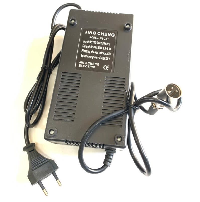 CARGADOR 48VDC MOTOS SCOOTER ELECTRICAS 100-240VAC SALIDA 48VDC 1.0-3.0A3