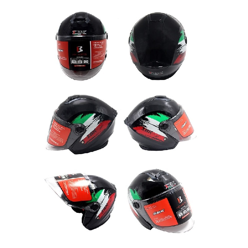 Casco Moto Negro/Ital Talla-L 56-58cm9