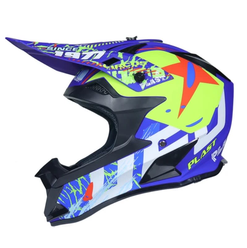 Casco Moto Azul Talla-L 58cm2