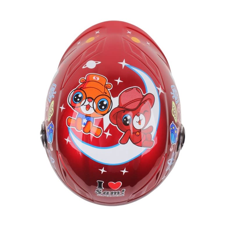 Casco Moto Unisex Infantil Rojo9