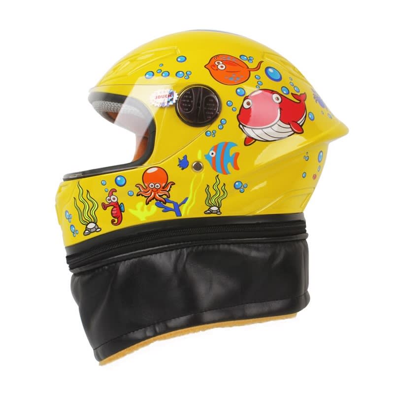 Casco Moto Unisex Infantil Amarillo9