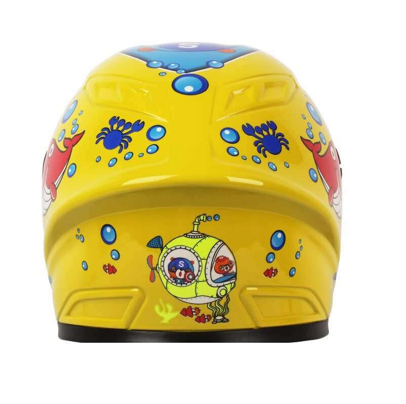 Casco Moto Unisex Infantil Amarillo8