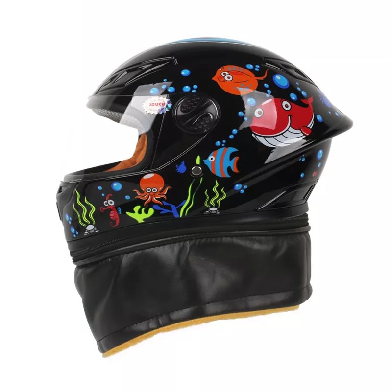 Casco Moto Unisex Infantil Negro13