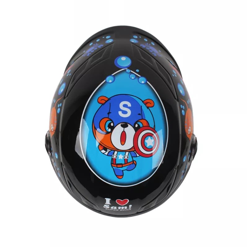 Casco Moto Unisex Infantil Negro11