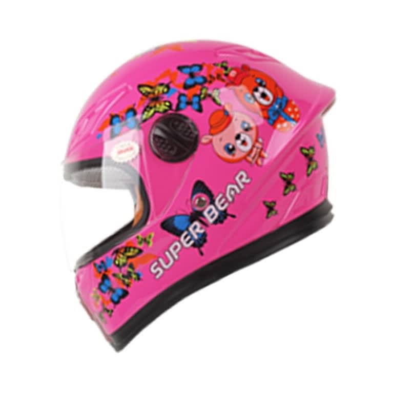Casco Moto Unisex Infantil Rosado14